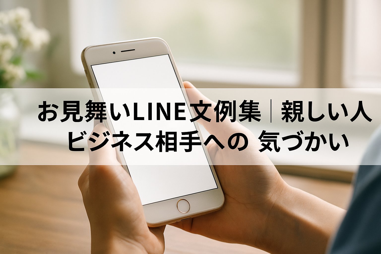 お見舞いLINE文例集｜親しい人・ビジネス相手への気づかい