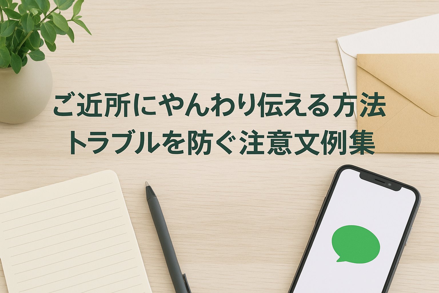 ご近所にやんわり伝える方法｜トラブルを防ぐ注意文例集