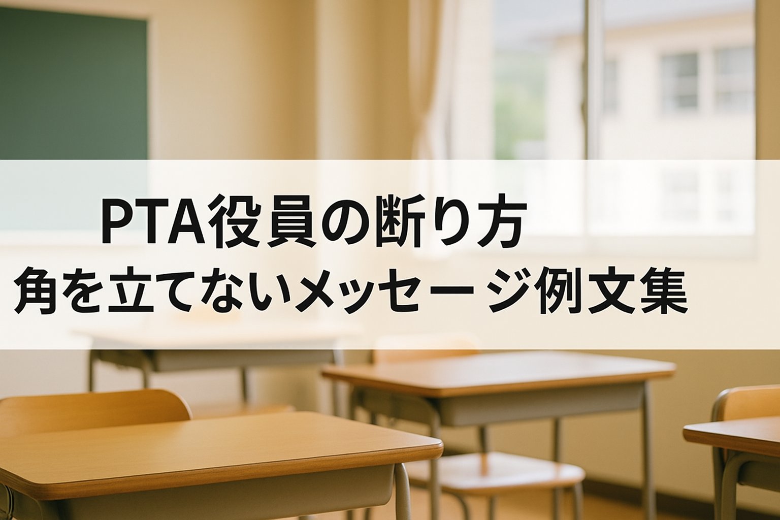 PTA役員の断り方｜角を立てないメッセージ例文集
