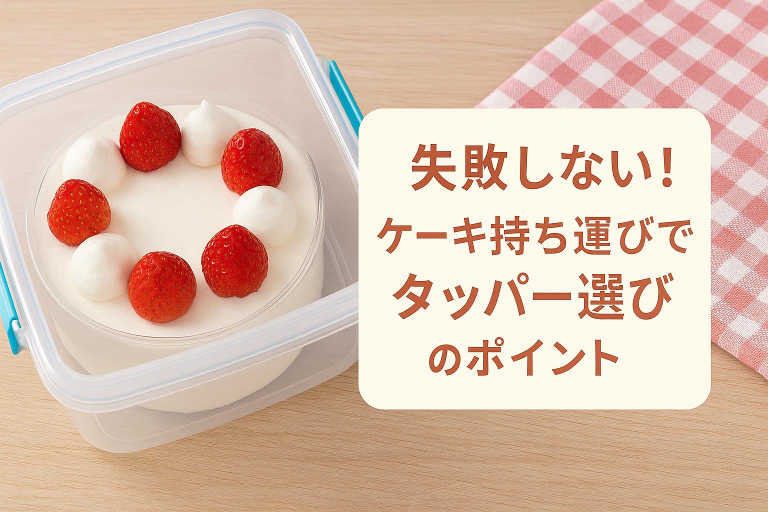 ケーキが崩れない！持ち運びタッパー選びと固定のコツ