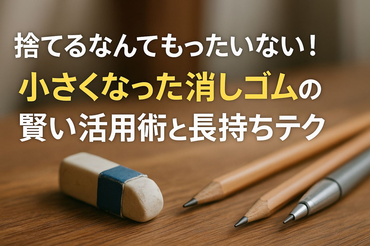 捨てるなんてもったいない！小さくなった消しゴムの賢い活用術と長持ちテク