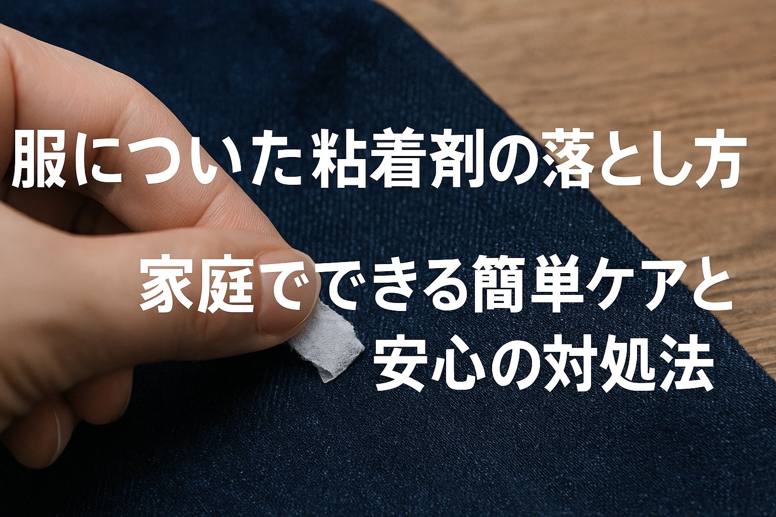 服についた粘着剤の落とし方！家庭でできる簡単ケアと安心の対処法