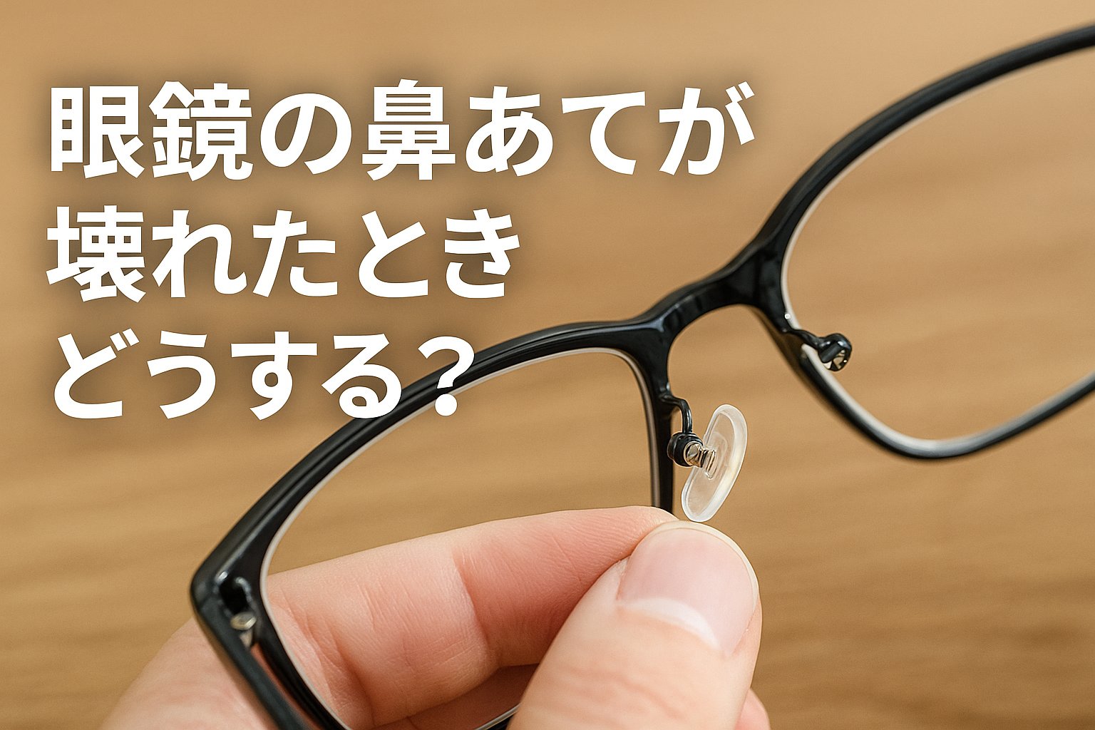 眼鏡の鼻あてが壊れたときどうする？今すぐ使える代用品まとめ