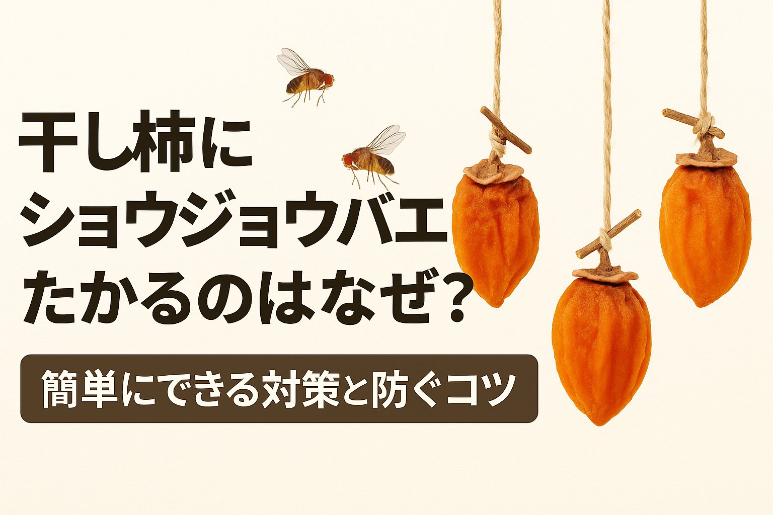 干し柿に虫が寄って困ったら｜簡単にできる対策と防ぐコツ