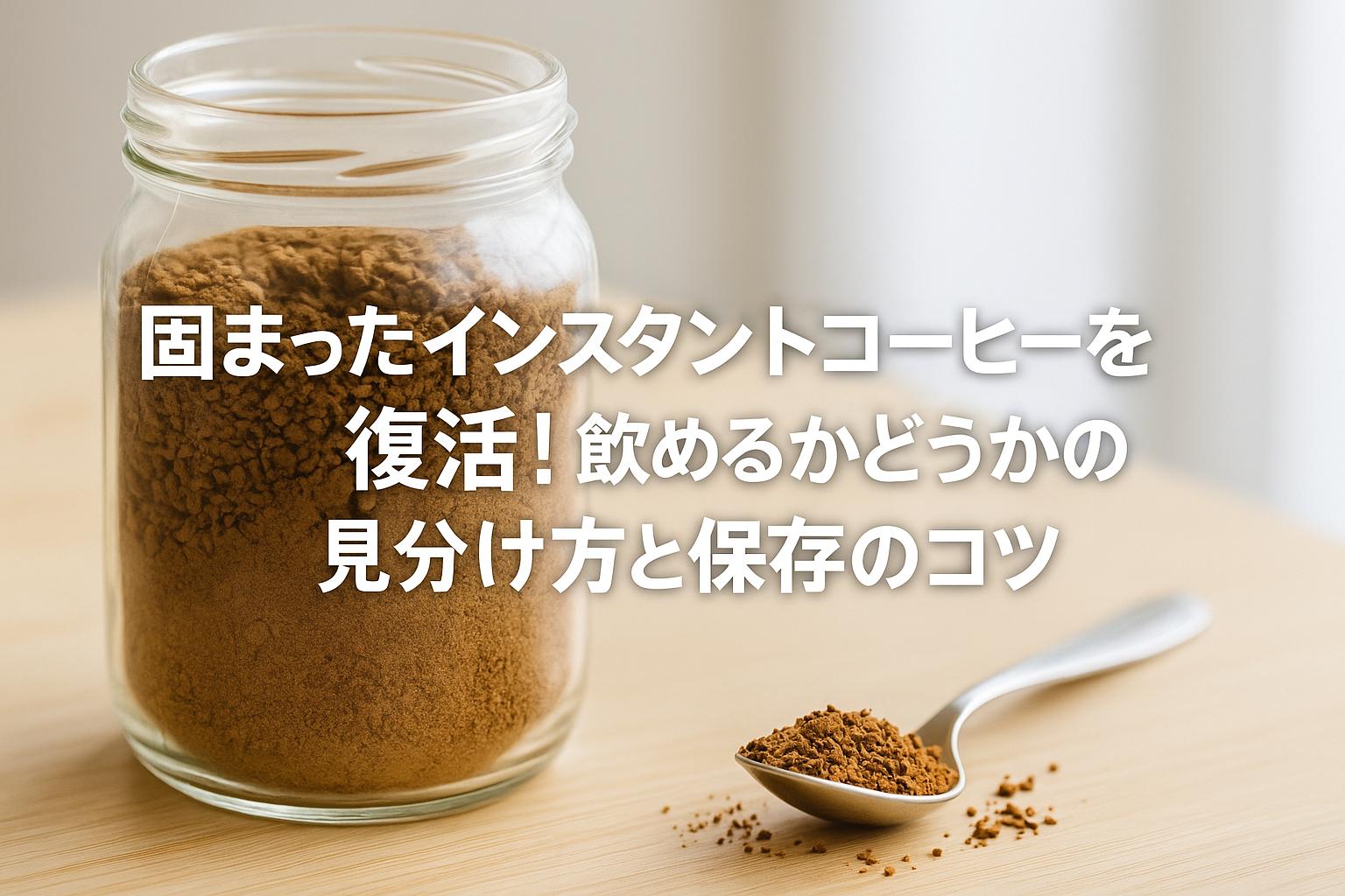 固まったインスタントコーヒーを復活！飲めるかどうかの見分け方と保存のコツ
